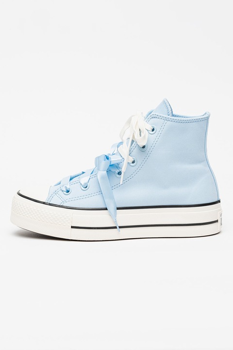 Converse, Tenisi inalti Chuck Taylor All Star Lift cu platforma, Albastru pastel
