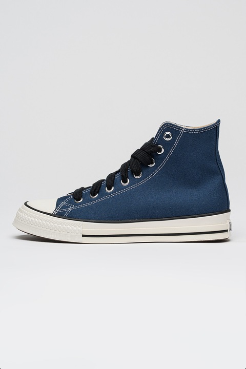 Converse, Tenisi mid-cut cu logo Chuck Taylor Throwback, Rosu/Alb/Bleumarin