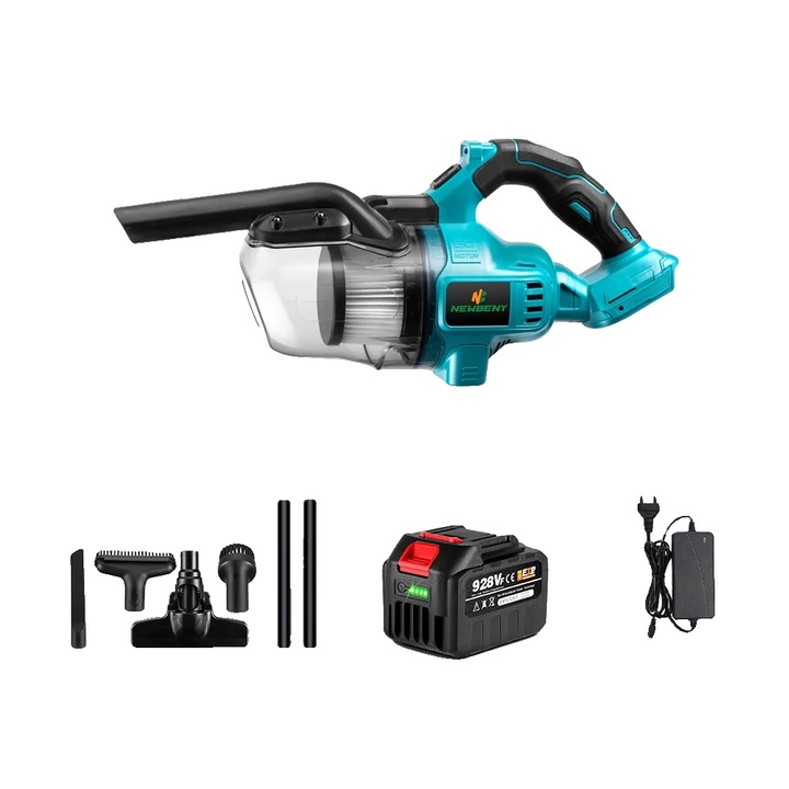 Aspirator, Design fara fir, Putere mare de aspiratie, Set 1xBaterie