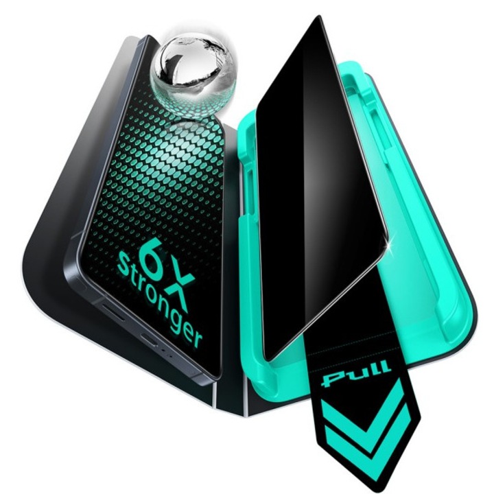 Folie Sticla Securizata ESR Privacy Compatibila Cu Samsung Galaxy S26 Ultra, Montaj Usor Cu Sistem Aplicare Inclus, AntiSpy