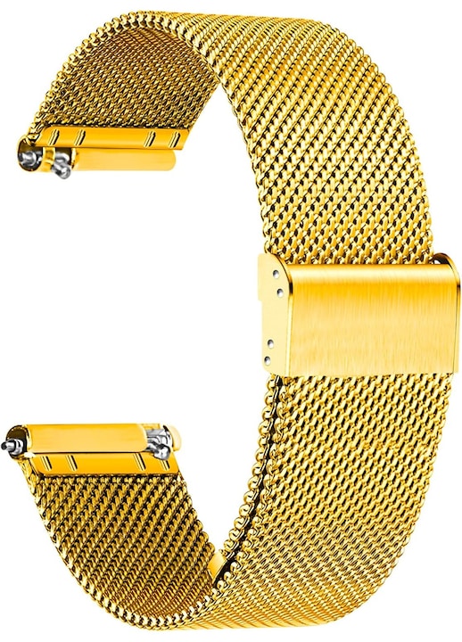 Bratara Ceas, ajustabila, otel inoxidabil, auriu, 18mm