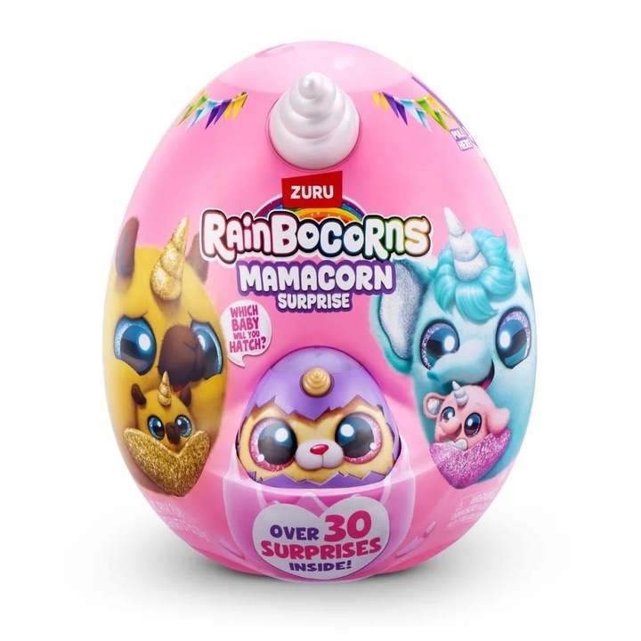 Rainbocorns Mamacorn meglepetés plüssjáték, 30 meglepetés, többszínű, 29 cm