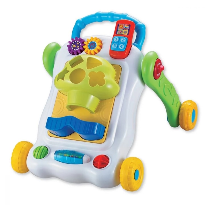 Проходилка с активности Minibo, здрава рамка, система за заключване, многоцветна