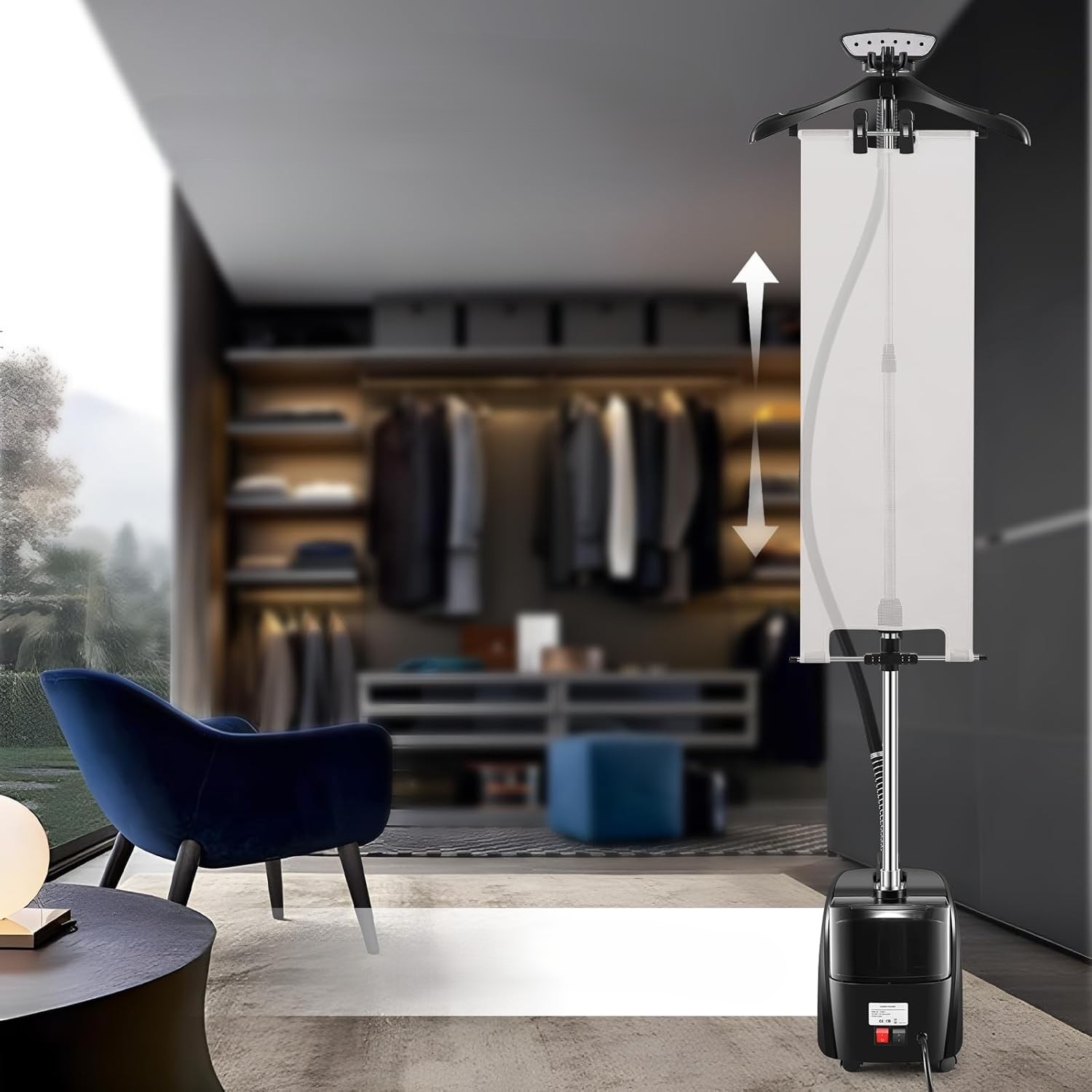 Statie de calcat Cgoldenwall verticala, 2000 W, rezervor 3.2 L, inalta reglabila, cu accesorii