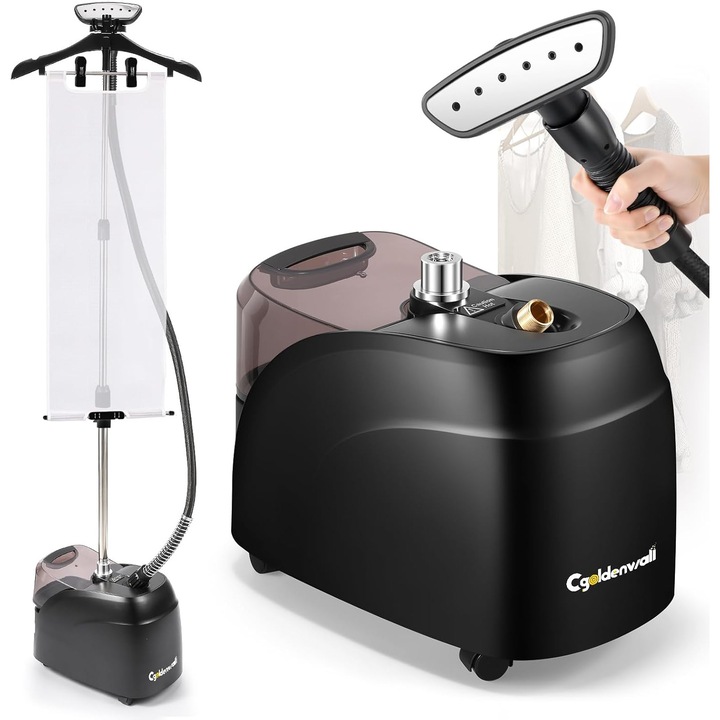 Statie de calcat Cgoldenwall verticala, 2000 W, rezervor 3.2 L, inalta reglabila, cu accesorii