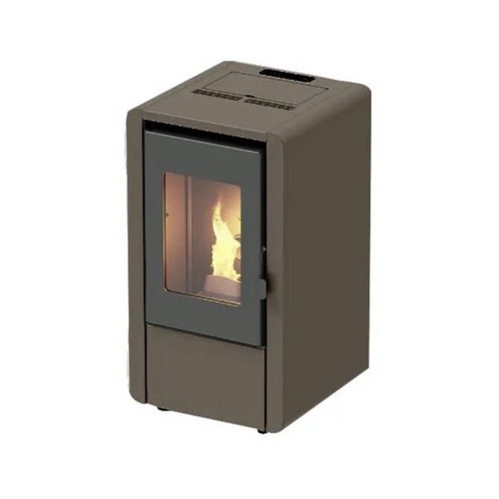 Soba pe peleți Centrometal CentroPelet Z6, 5, 53 kW, 90-93% randament, maro ruginiu, 430x430x765mm