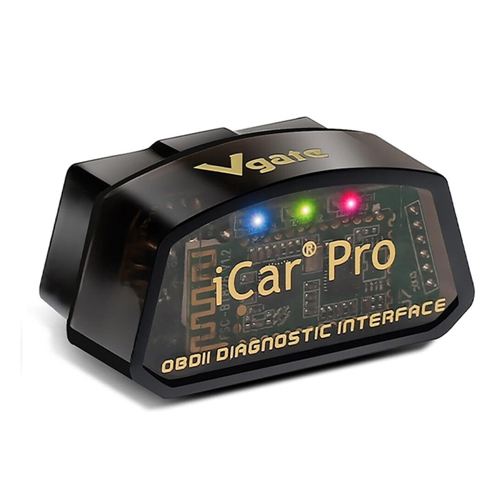 Autódiagnosztikai teszter Vgate vLinker iCar Pro OBD2 Bluetooth, iOS/Android kompatibilis, 4.9x2.9x2.5cm