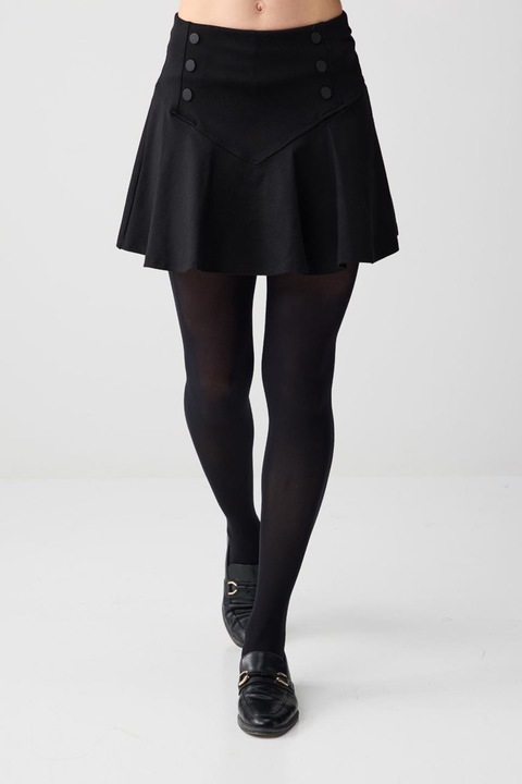 JIMMY KEY, Fusta scurta evazata, Negru