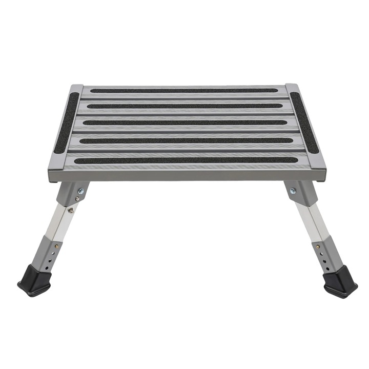 Összecsukható munkapad, sokoldalú funkcionalitás, állítható magasság, ezüst, 61.5x51.5x22.5cm