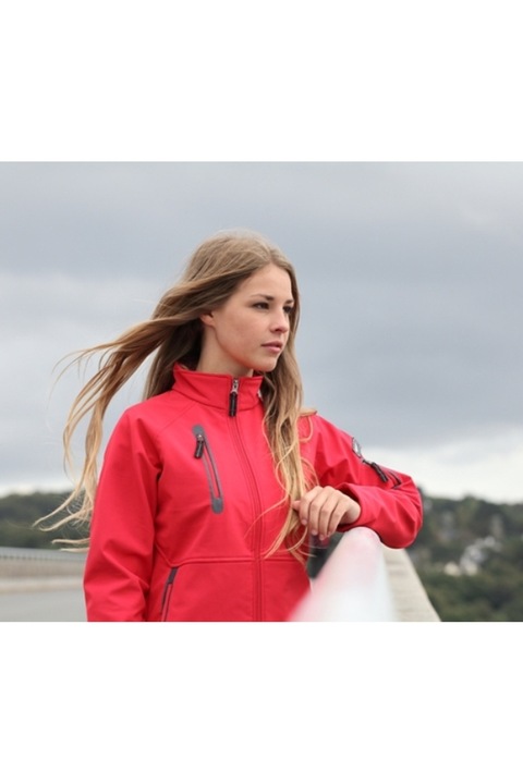 Jacheta sport softshell 3 straturi, brand Pen Duick, Newport, Rosu