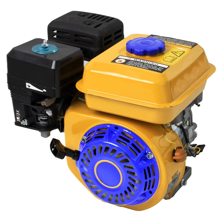 Бензинов универсален двигател KAMRAD KM-200, 7 к.с., 4-тактов OHV, 212 куб.см, цилиндричен вал с 20 мм шпонков канал