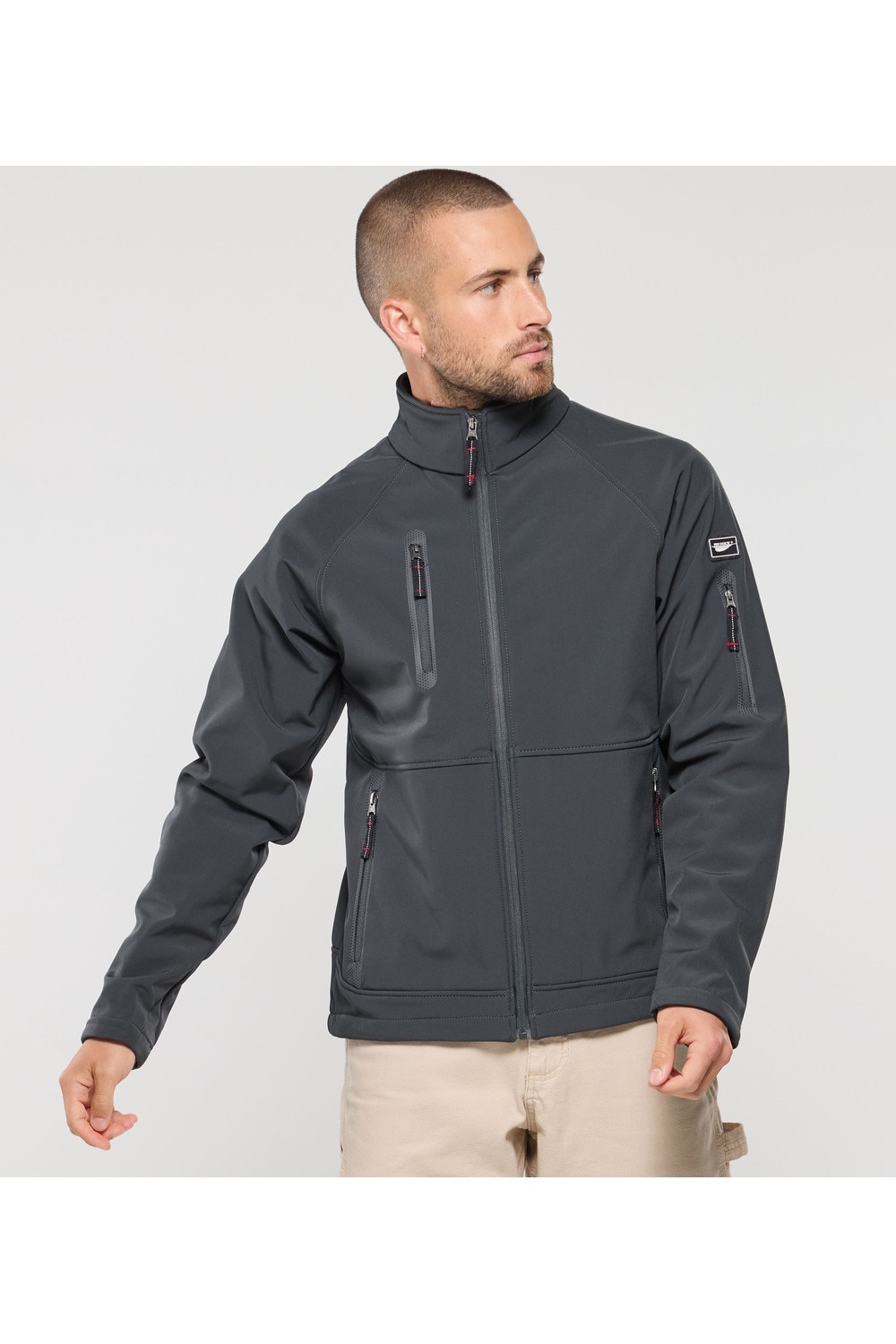 Jacheta sport softshell 3 straturi, brand Pen Duick, Plymouth, gri