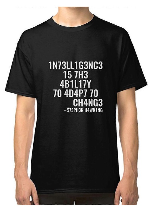 Férfi póló, fekete, pamut, professzionális nyomtatással