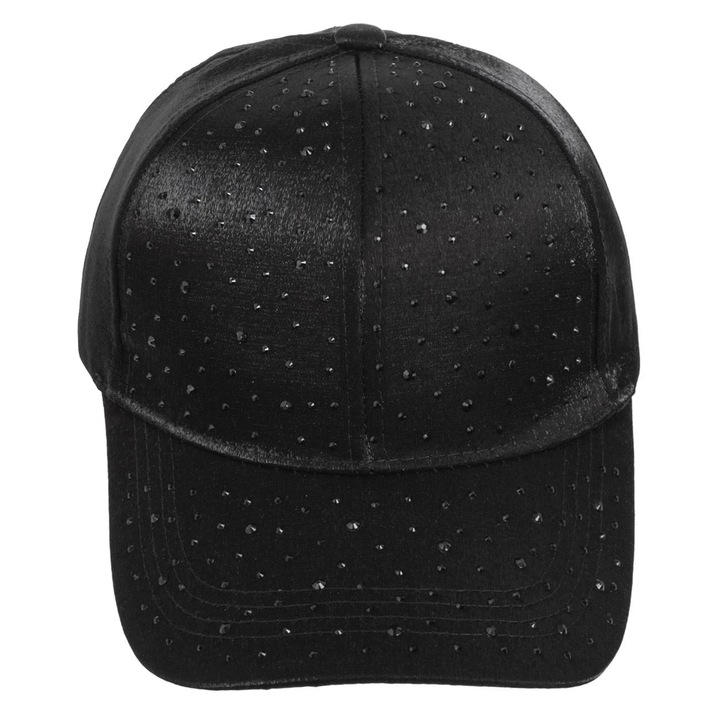 Sapca Sport Neagra Shiny cu Stras pentru Femei