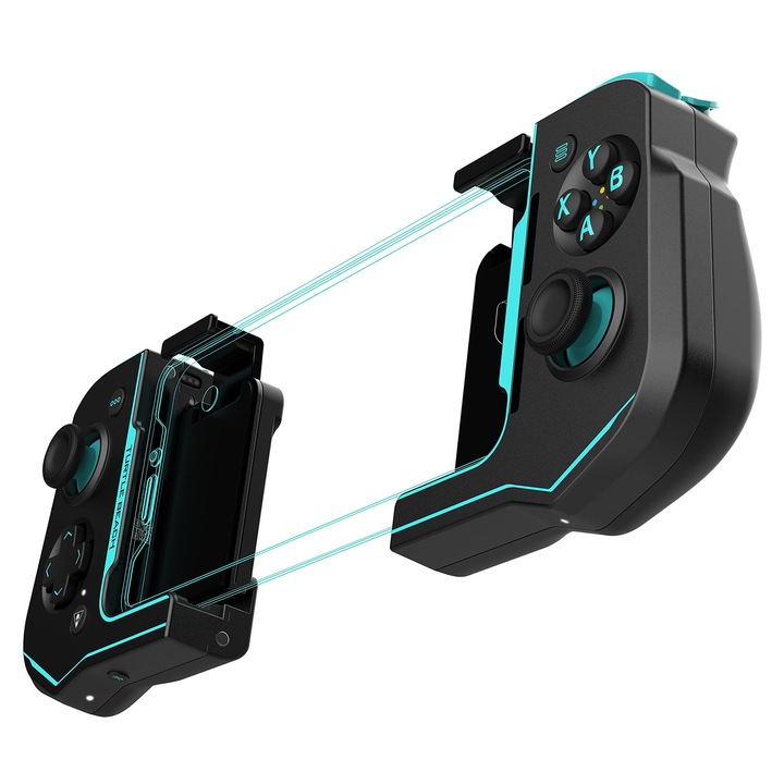 Controler de jocuri mobil Turtle Beach, wireless, negru/albastru cyan, 7, 2x5, 2x2, 13cm