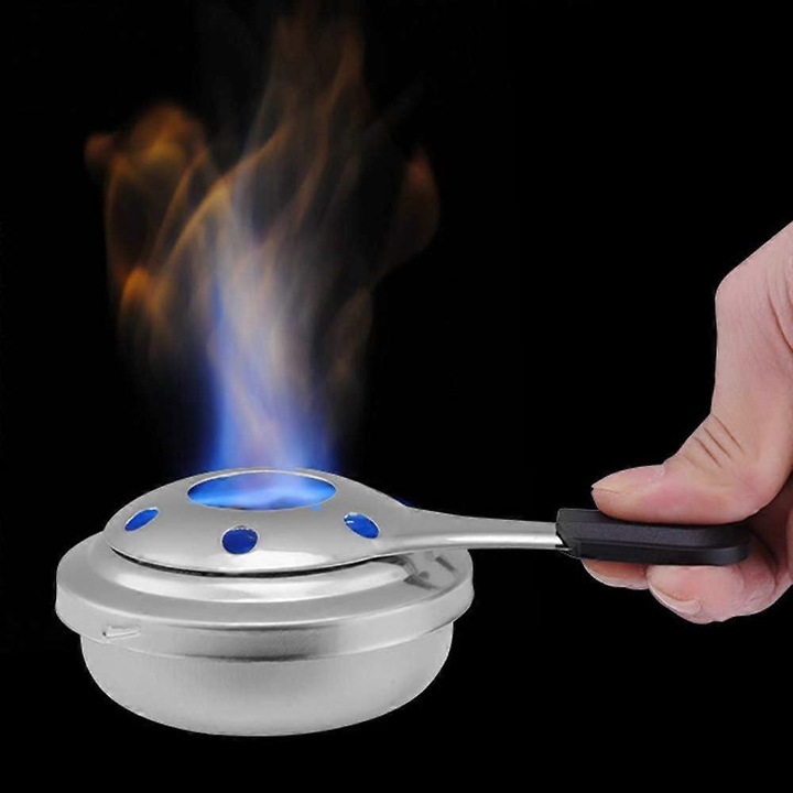 Arzator pentru fondue, inox, 18x9.6cm, gri