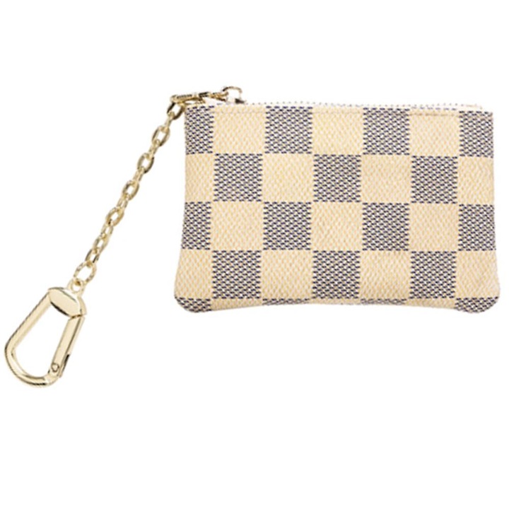 Portofel lung dama, cafea, 21x2x12cm, din piele PU, cu fermoar