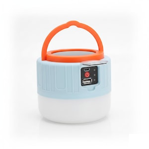Skandika Kiruna/Aurora - lampada da campeggio retrò da esterno con power bank, senza fili, batteria, USB, luce bianca calda e fredda, durata di illuminazione 75h (Kiruna