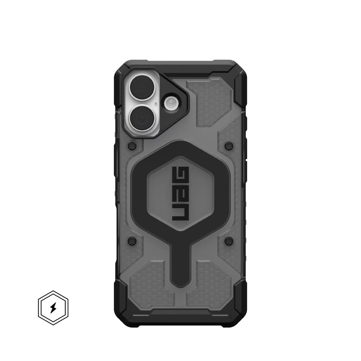 Husa de protectie UAG Pathfinder Clear MagSafe pentru iPhone 17, Ash/Black