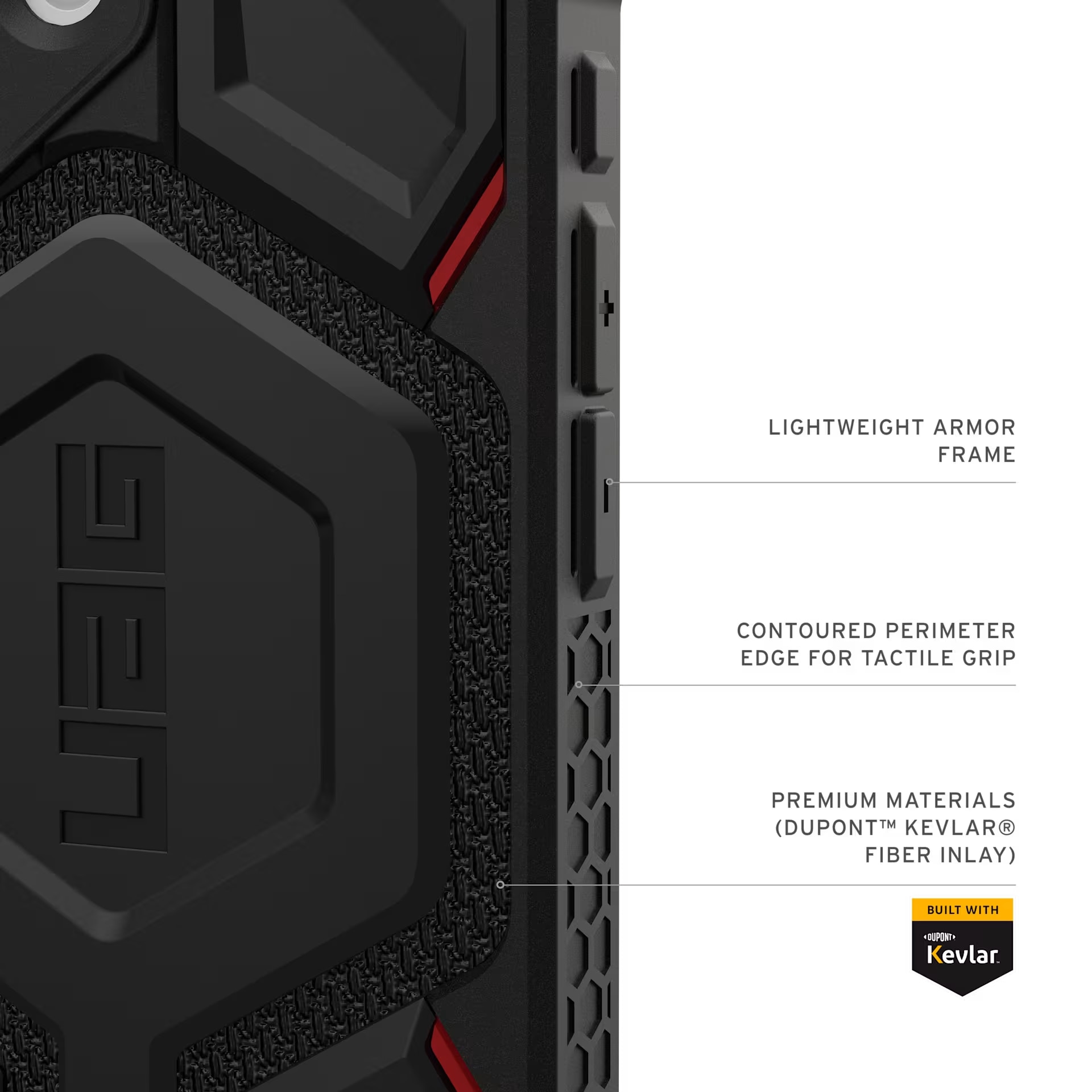 Husa de protectie UAG Monarch Pro pentru iPhone 17, Kevlar Black