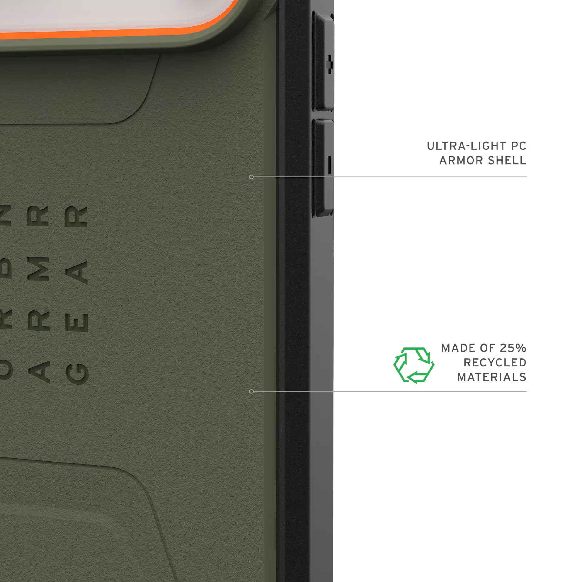 Husa de protectie UAG Civilian Magsafe pentru iPhone 17 Pro Max, Olive/Orange