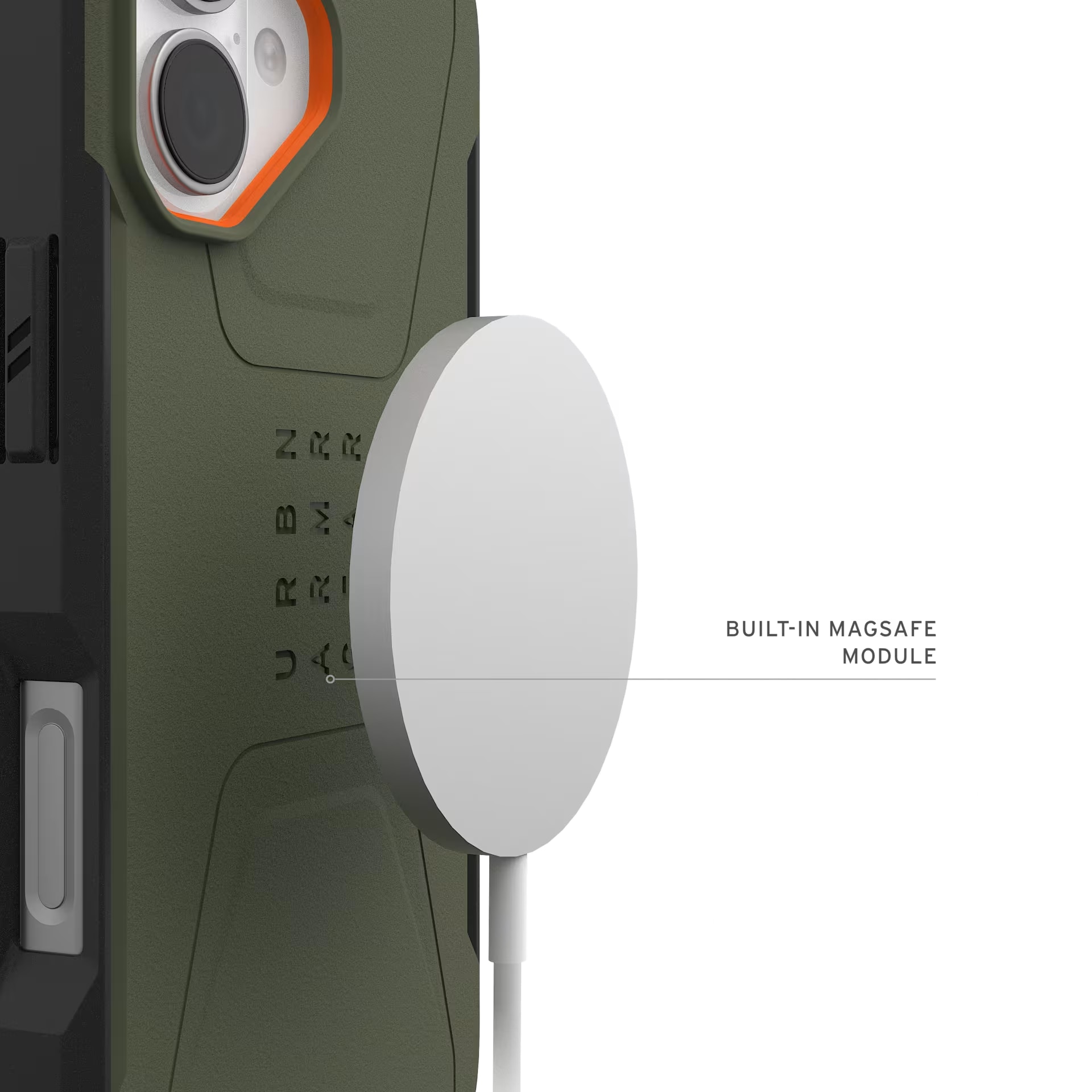 Husa de protectie UAG Civilian Magsafe pentru iPhone 17, Olive/Orange