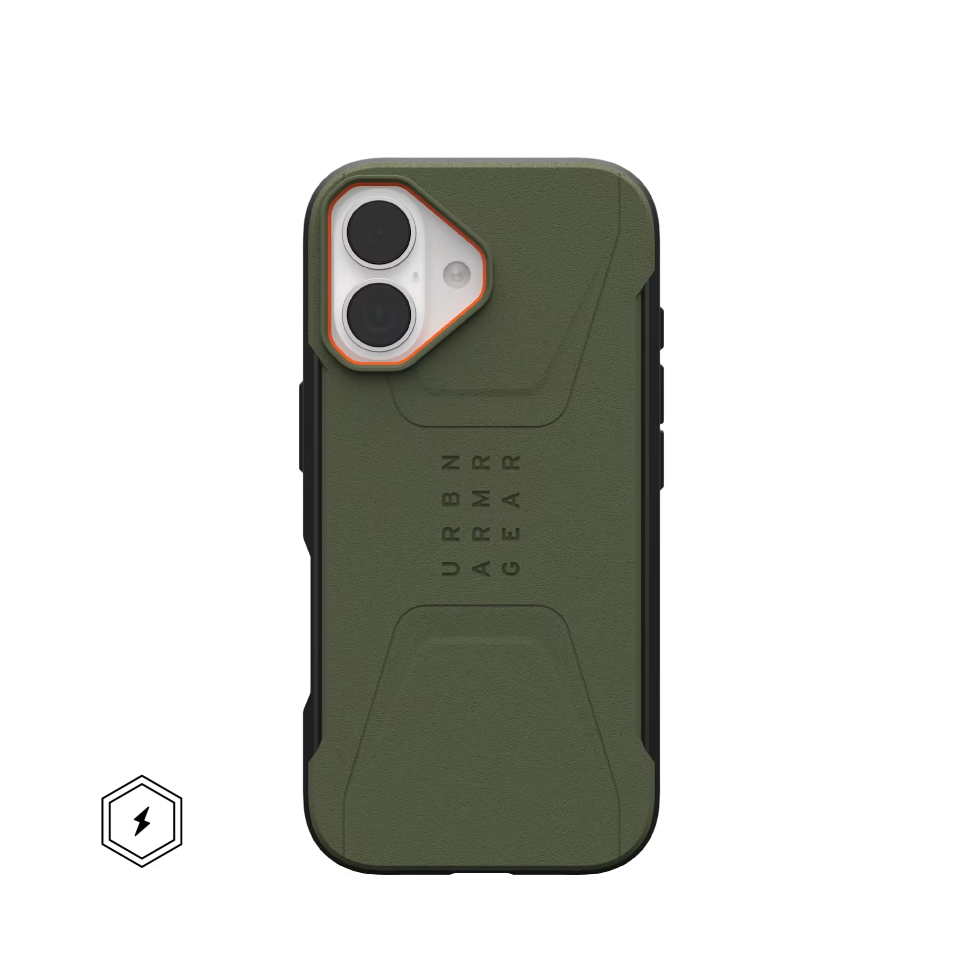 Husa de protectie UAG Civilian Magsafe pentru iPhone 17, Olive/Orange