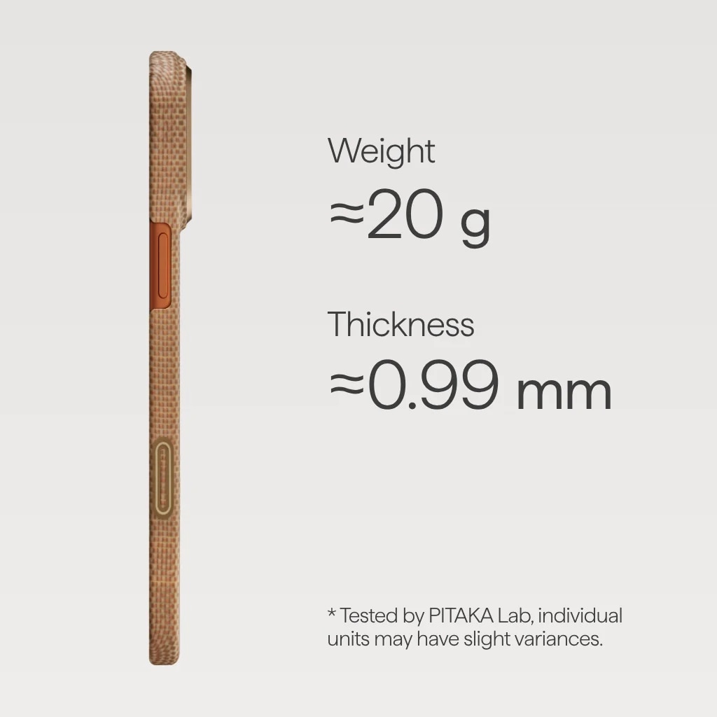 Husa de protectie Pitaka pentru iPhone 17 Pro Max, Ultra-Slim Golden Glint (PitaTap)