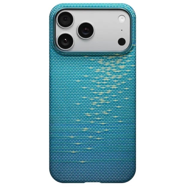 Husa de protectie Pitaka pentru iPhone 17 Pro Max, Ultra-Slim Lucid Blue (PitaTap)
