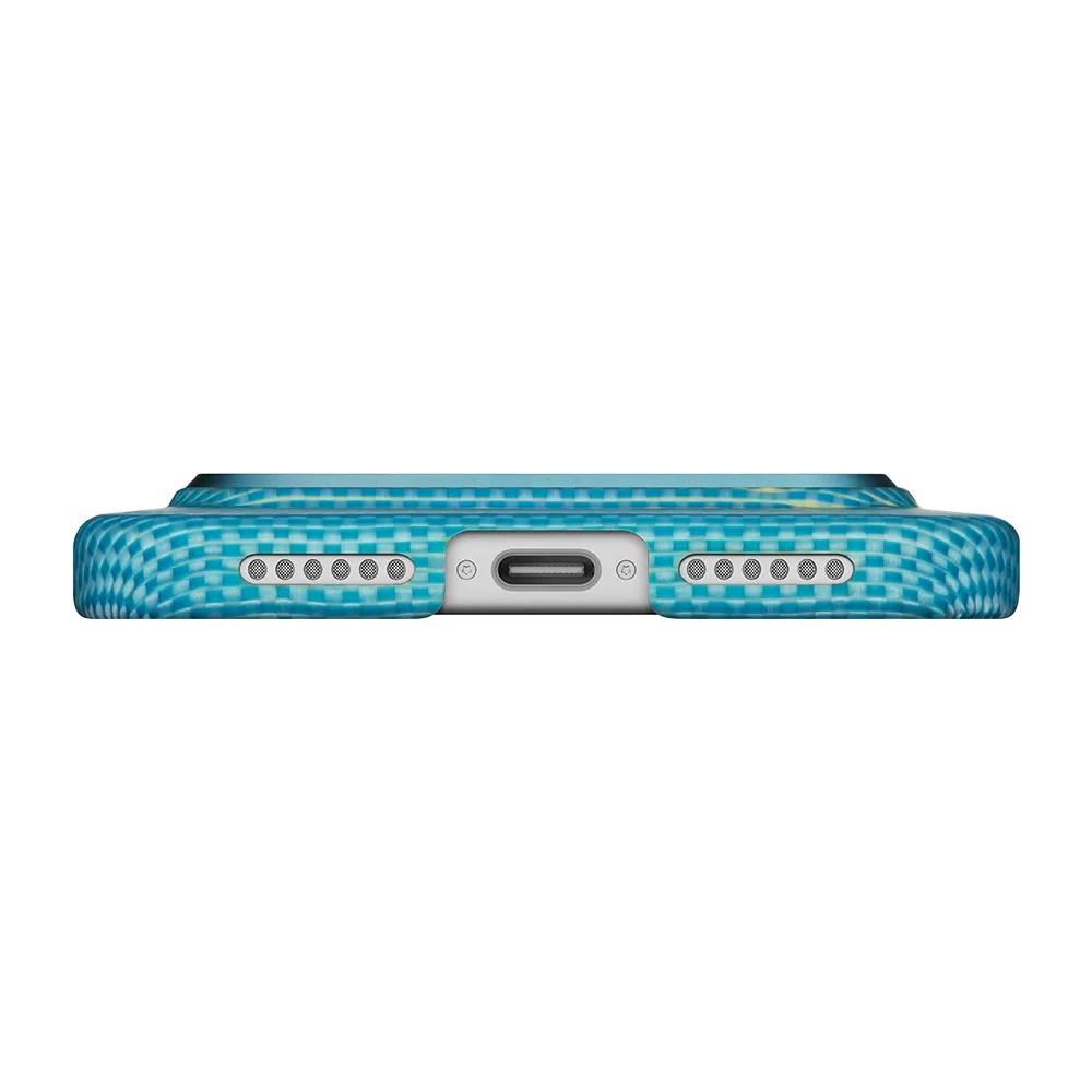 Husa de protectie Pitaka pentru iPhone 17 Pro Max, Ultra-Slim Lucid Blue (PitaTap)