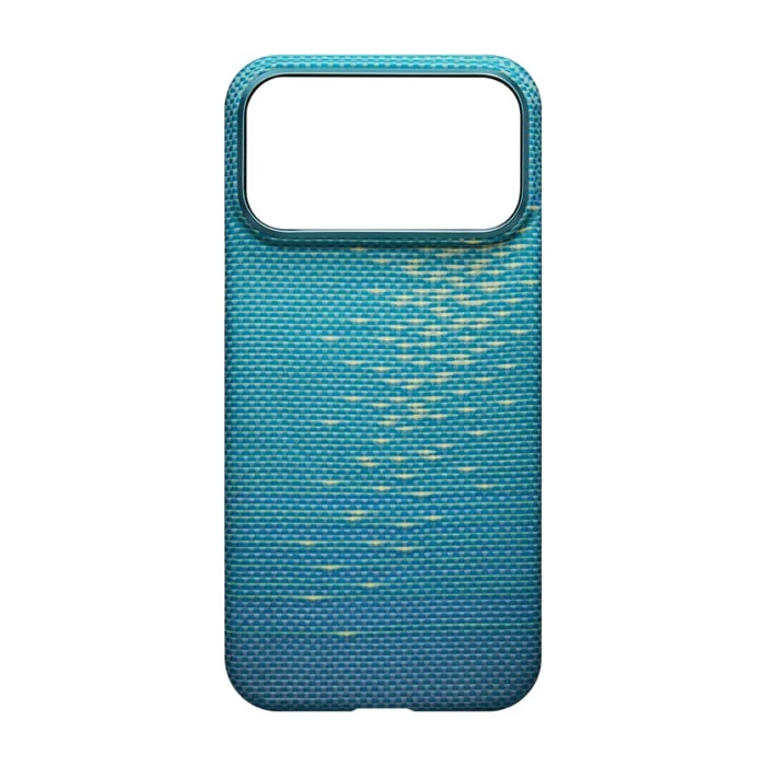 Husa de protectie Pitaka pentru iPhone 17 Pro Max, Ultra-Slim Lucid Blue (PitaTap)