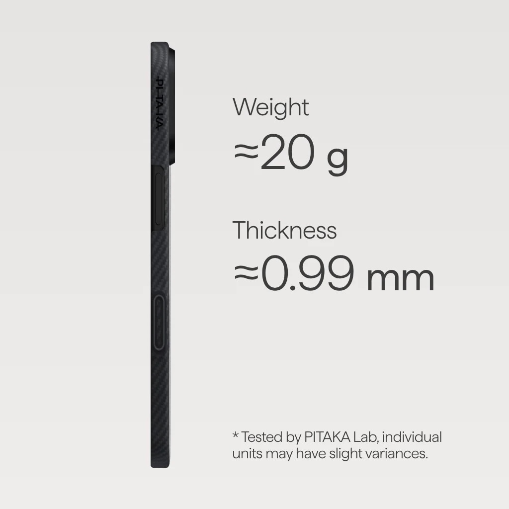 Husa de protectie Pitaka iPhone 17 MagEZ 7 MagSafe Ultra-Slim Negru/Gri