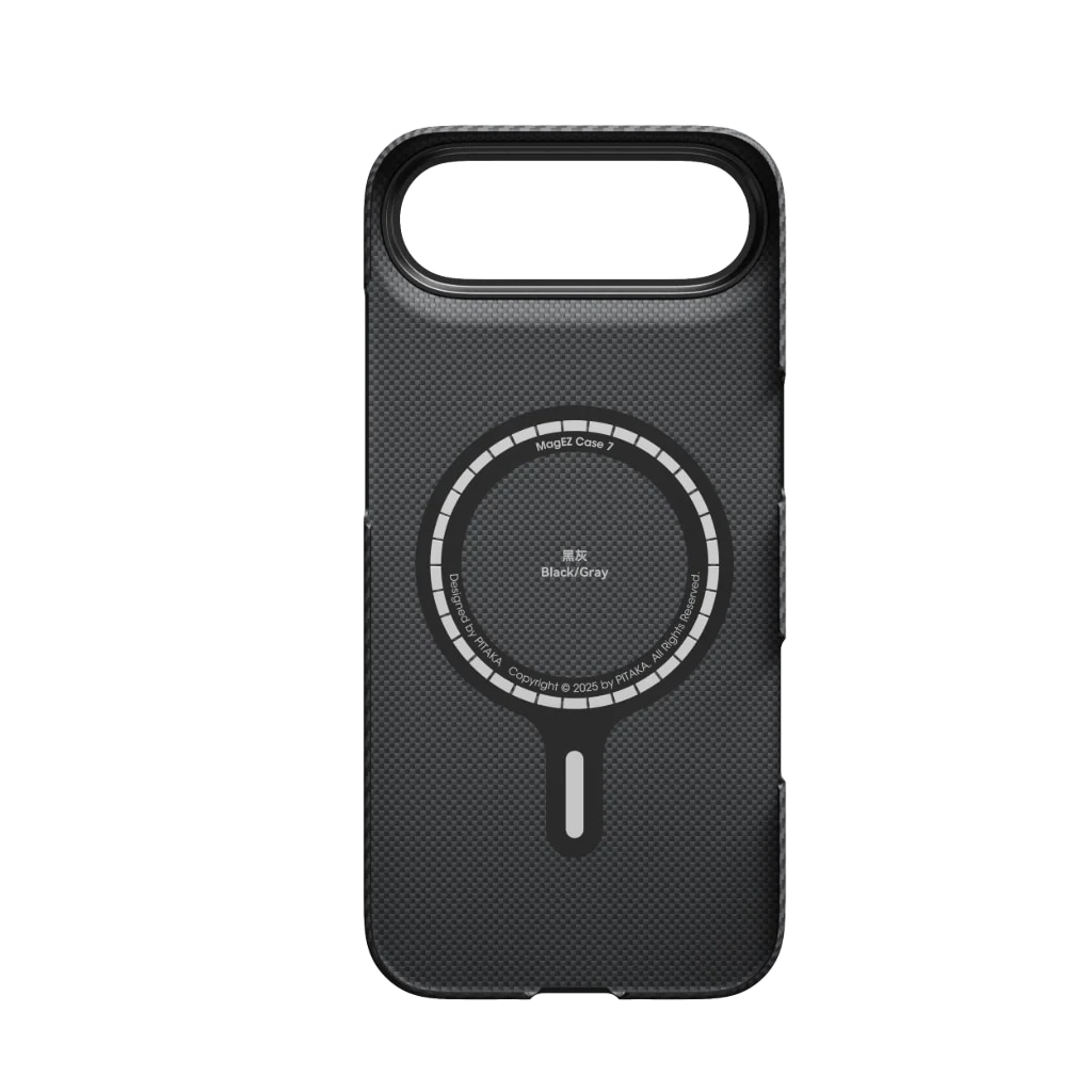 Husa de protectie Pitaka iPhone 17 MagEZ 7 MagSafe Ultra-Slim Negru/Gri