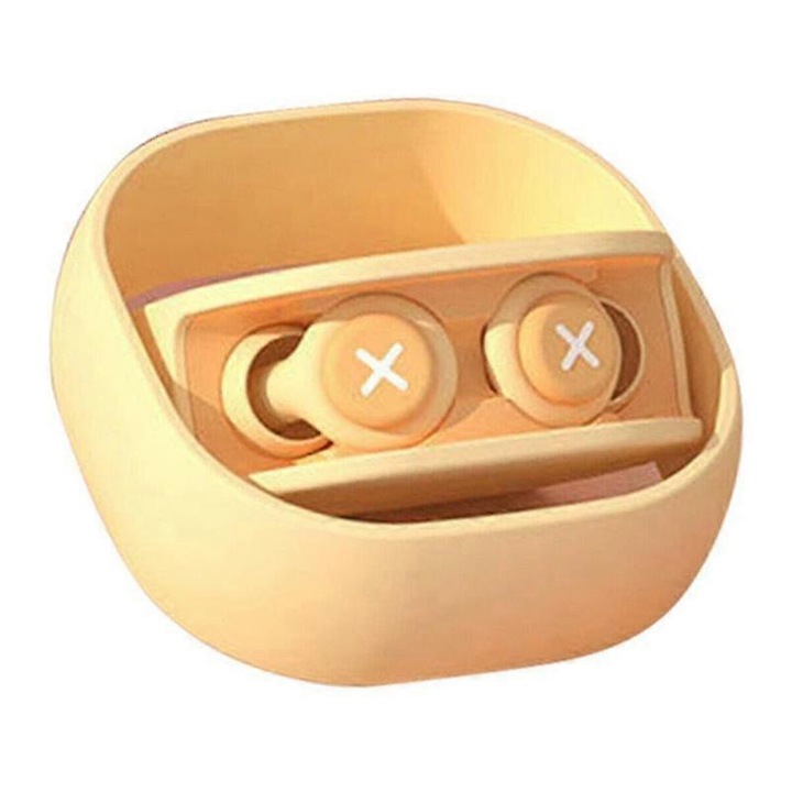 Dopuri de urechi reutilizabile din silicon flexibil, galbene