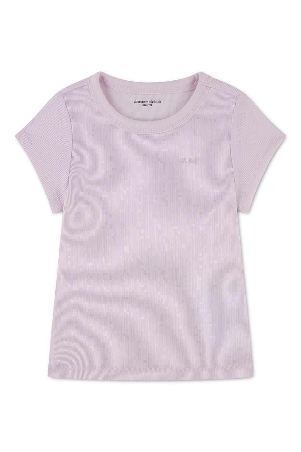 Abercrombie & Fitch, Tricou striat cu logo discret, Liliac prafuit, 142-150 CM