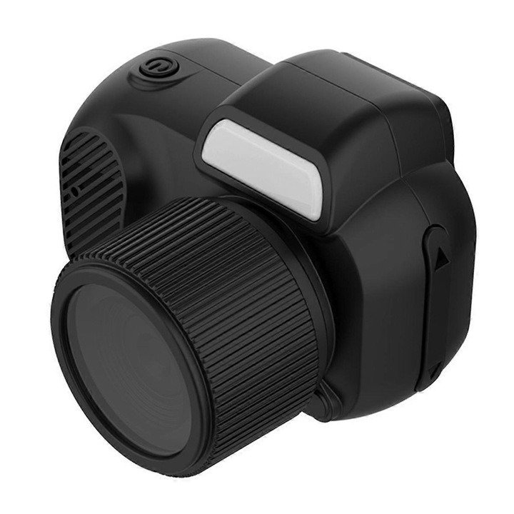 Camera mini HD 1080P, neagra, cu ecran, baterie incorporata, suporta card SD/TF 8-512G