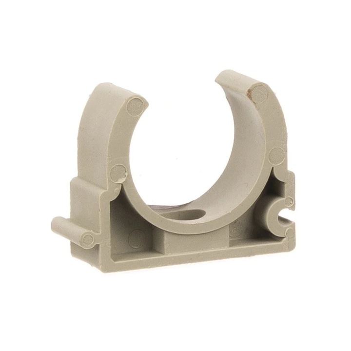 Set 20 bride fixare, pentru teava PPR, 25 mm, gri