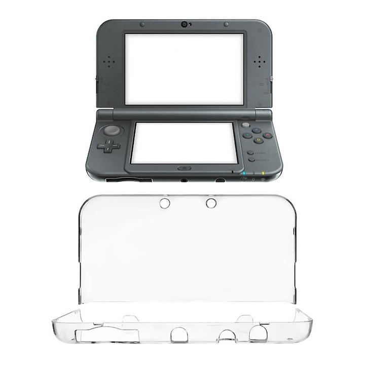 Carcasa transparenta din PC pentru consola New 3DS XL, dimensiuni 19.8x9.6x2.8cm