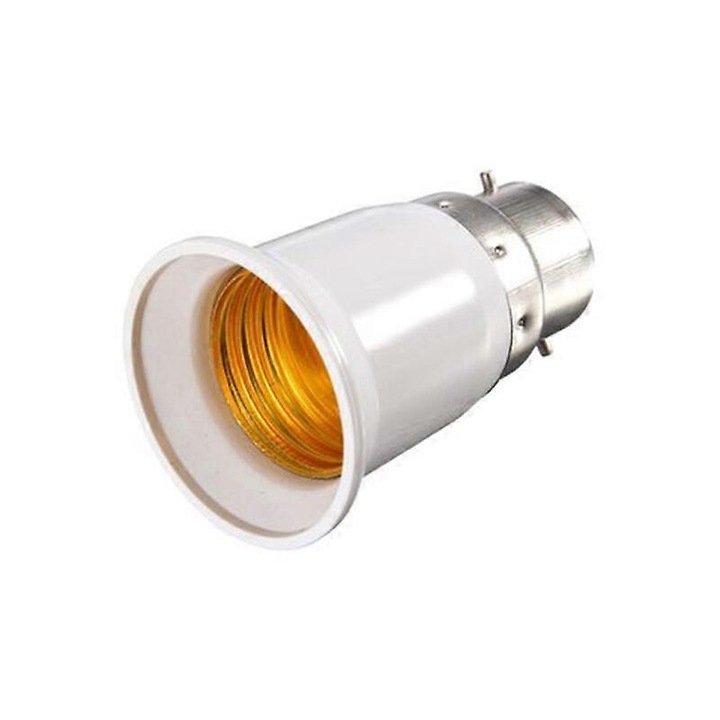 Adaptor B22 la E27 pentru becuri, set de 10 bucati, rezistent la temperaturi ridicate, plastic