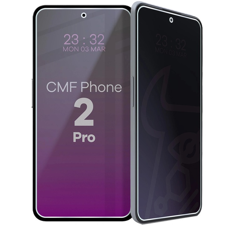 Стъклен протектор за поверителност, Bizon Glass Mule Shadow за Nothing CMF Phone 2 Pro