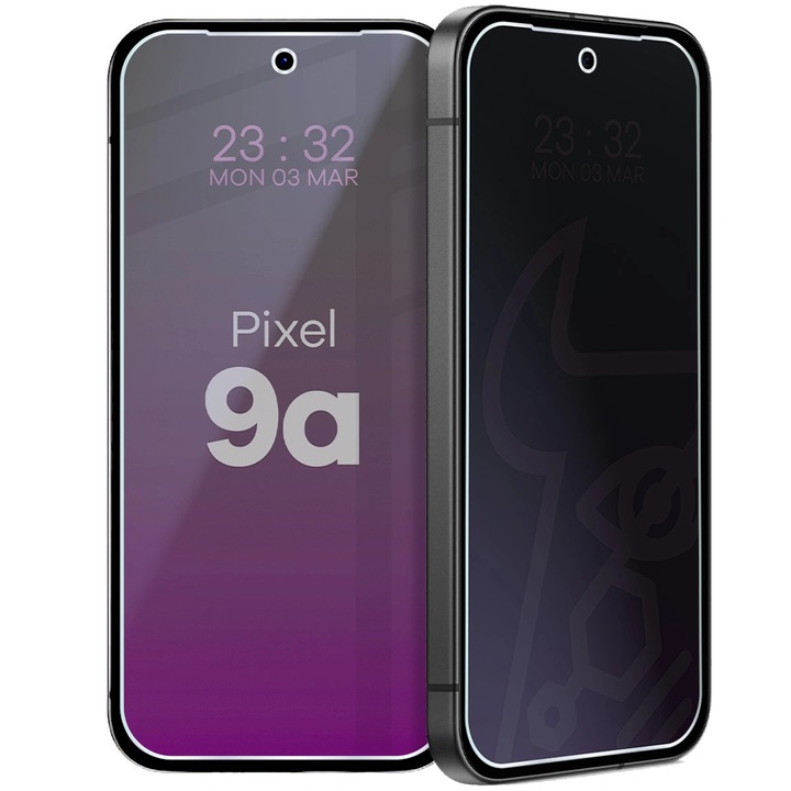 Sticla de protectie privacy, Bizon Glass Mule Shadow pentru Google Pixel 9a