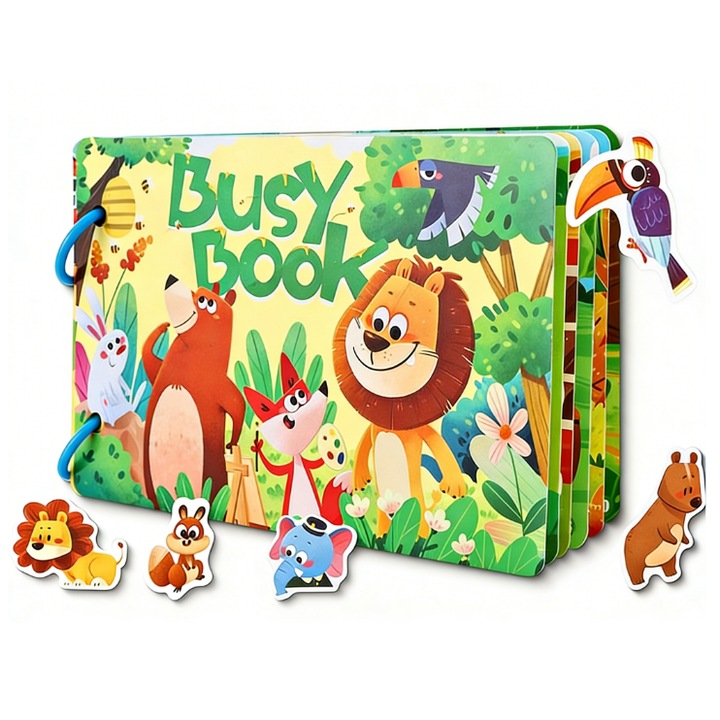Korai Fejlesztő Csendes Könyv, Kivágásmentes Busy Book Újraragasztható Feladatokkal, Fejlesztő Játék Gyerekeknek