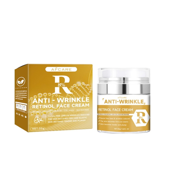 AFCARE Arckrém, Retinol, Hialuronsavval és Kollagennel, Nem Zsíros, 1.7 fl oz