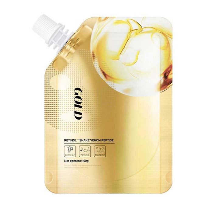 Masca faciala aur cu peptide, 100 ml, hidratanta, reduce liniile fine, curata porii, pentru toate tipurile de ten