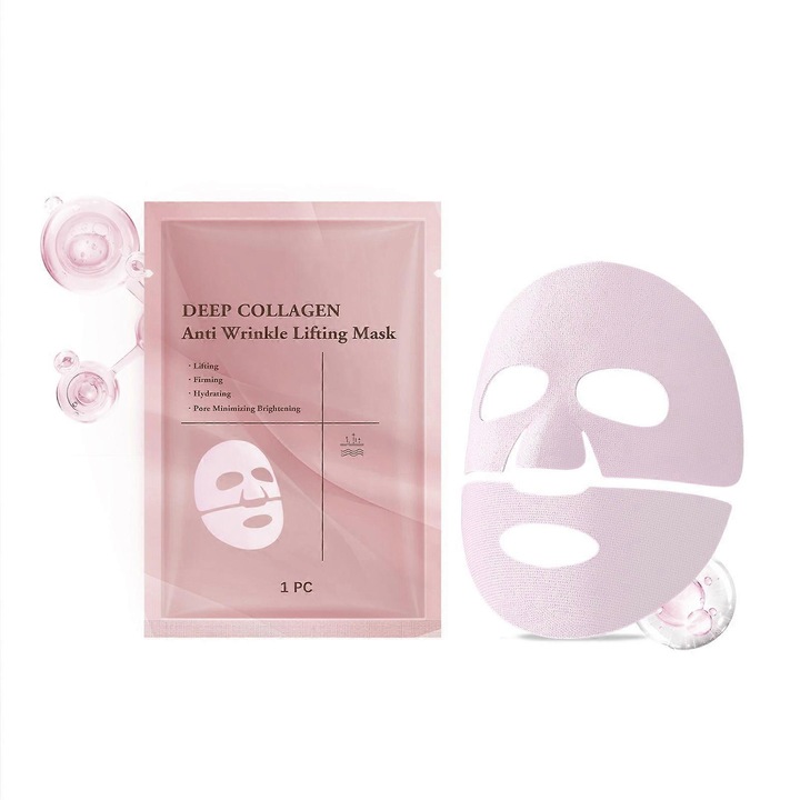 Masca faciala hidratanta cu biocolagen, 20 ml, pentru fermitate si elasticitate, toate tipurile de ten