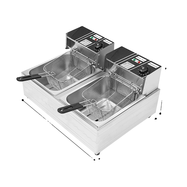 Friteuză cu aer cald Wiami 3 în 1, 4, 5 l, 1500 W, Abur, Gri/Negru