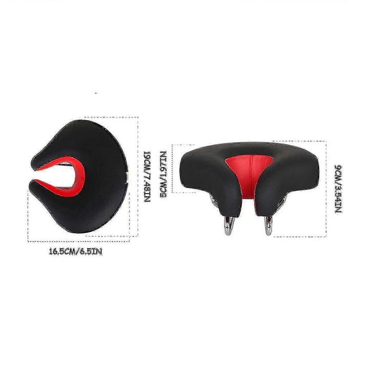 Безносово седло за велосипед, модел YF-1051, 190x161x9mm, 420g, удобно, за дълги разстояния