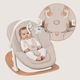 Комплект люлка и стол за хранене Lionelo Celia, 3 в 1, естествено дърво, 2 позиции на наклон, 5-точкови предпазни колани, бежов