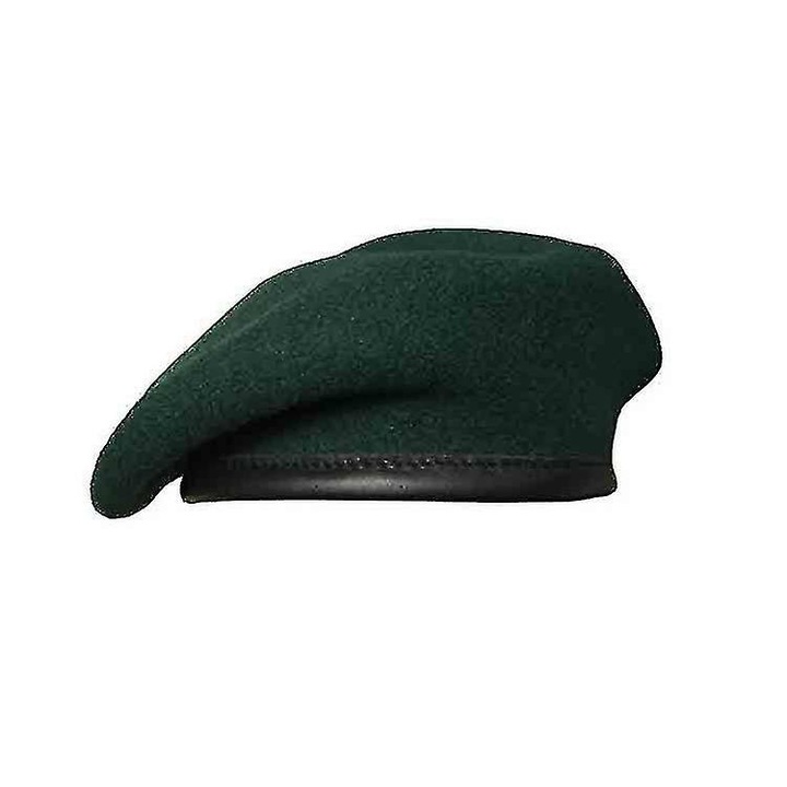 Beret din lana, verde, dimensiune M (56-58cm), cu structura fara cusaturi si ventilatie