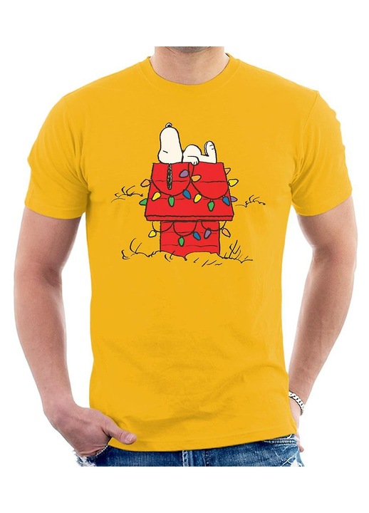 Férfi póló, sárga, pamut